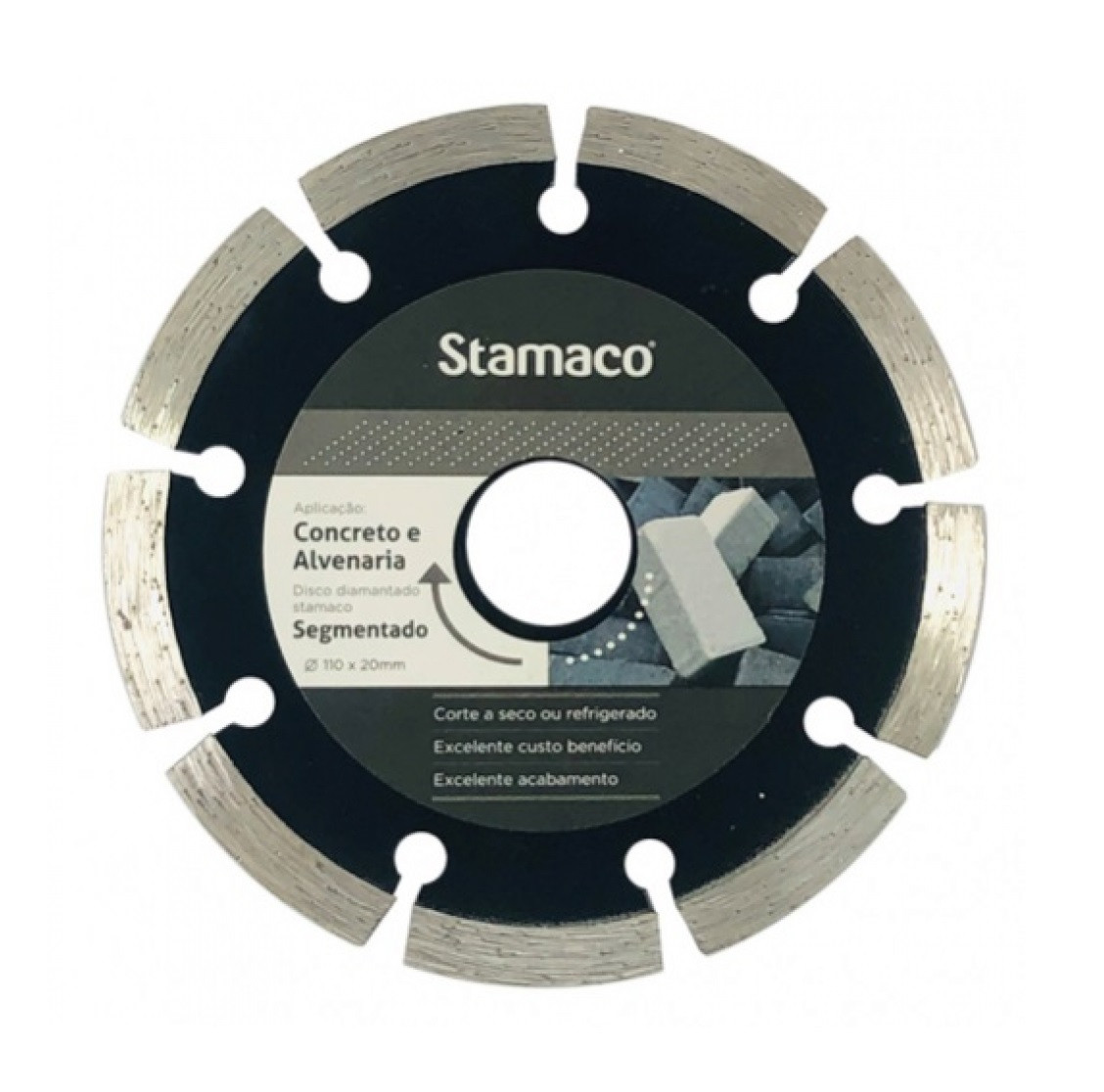 Disco Diamantado Segmentado 4" 105mm - Stamaco