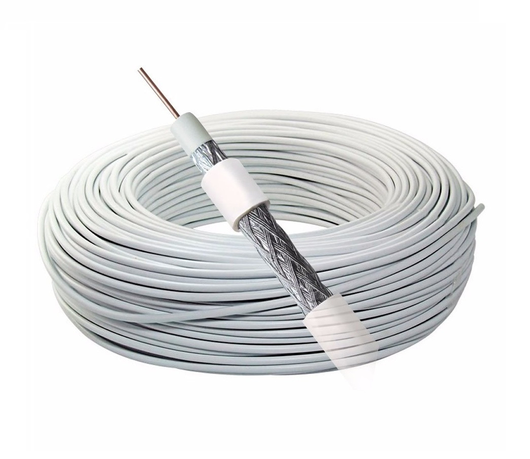 Rolo Cabo Coaxial Rg6 95% Malha 10 Metros para Antena de Tv - Megatron