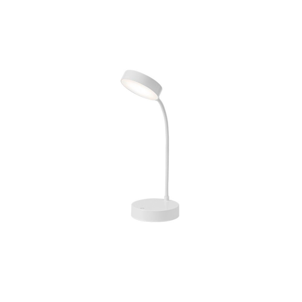 Luminaria de Mesa Led Taschibra Recarregavel Branco Puck