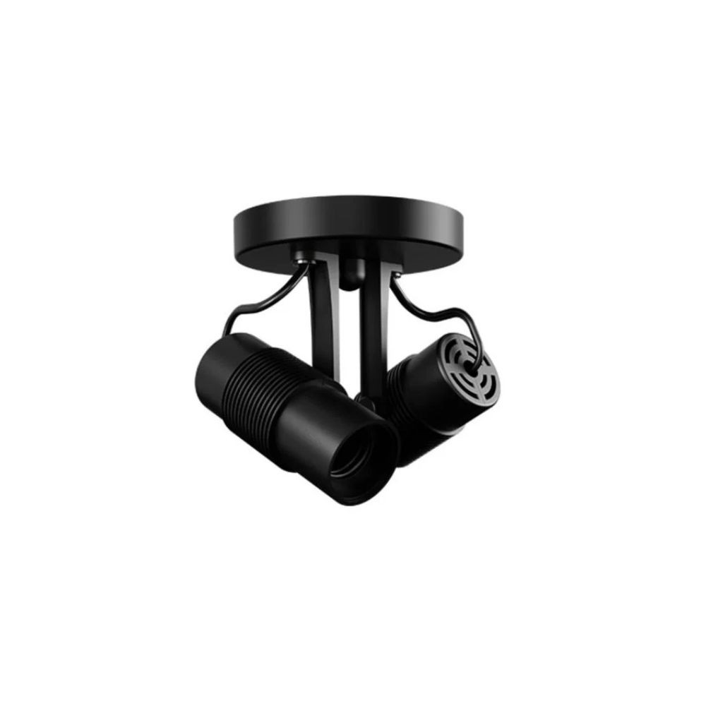 Spot Vitto Sobrepor Duplo Preto Taschibra