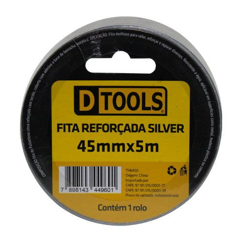 Fita Silver Tape Pvc 50mm X 5m Cinza - Dtools