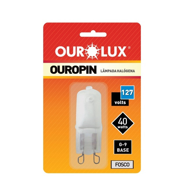 Lâmpada Halógena Ouropin G9 40w 127v Fosca - Ourolux