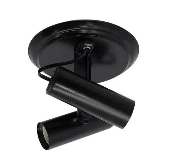 Spot Popy Liso 2 Focos Preto