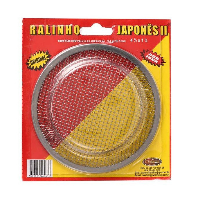 Ralo 4.1/2" para Pia de Cozinha Aço Inox - Overtime