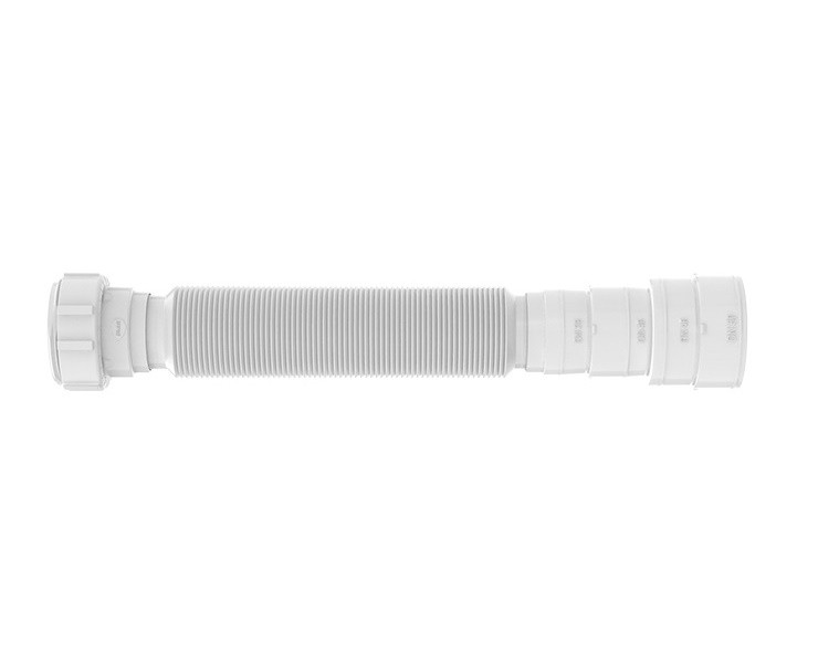 Sifão Tubo Extensivo Universal com Porca em Polipropileno Branco - Blukit