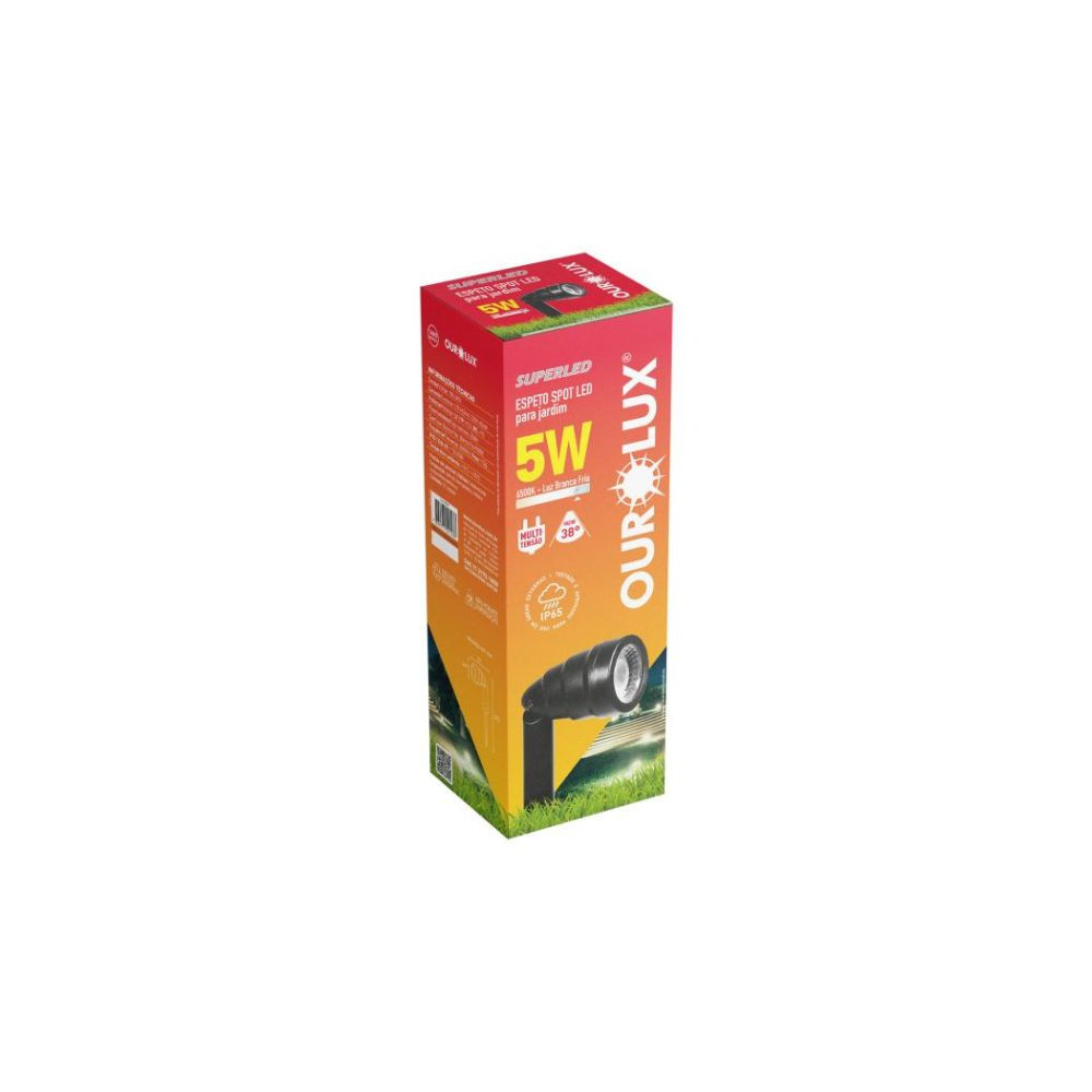 Espeto Led Jardim 5w Biv 3000k Ip65 Ourolux