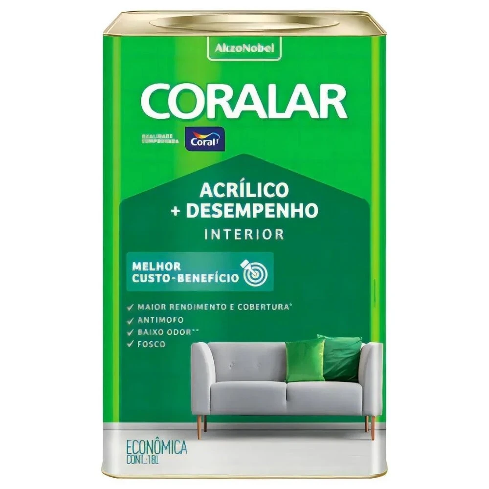Tinta Acr Coralar Res Std Fosca Branco 18l Coral