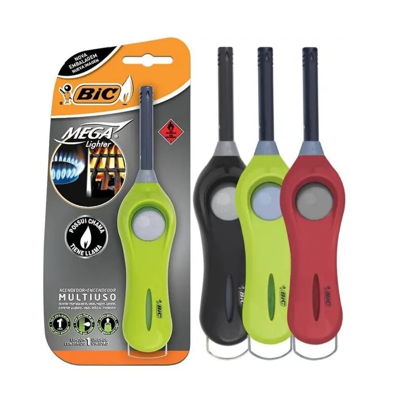 Acendedor Mega Lighter Bic Multiuso, Cores Sortidas