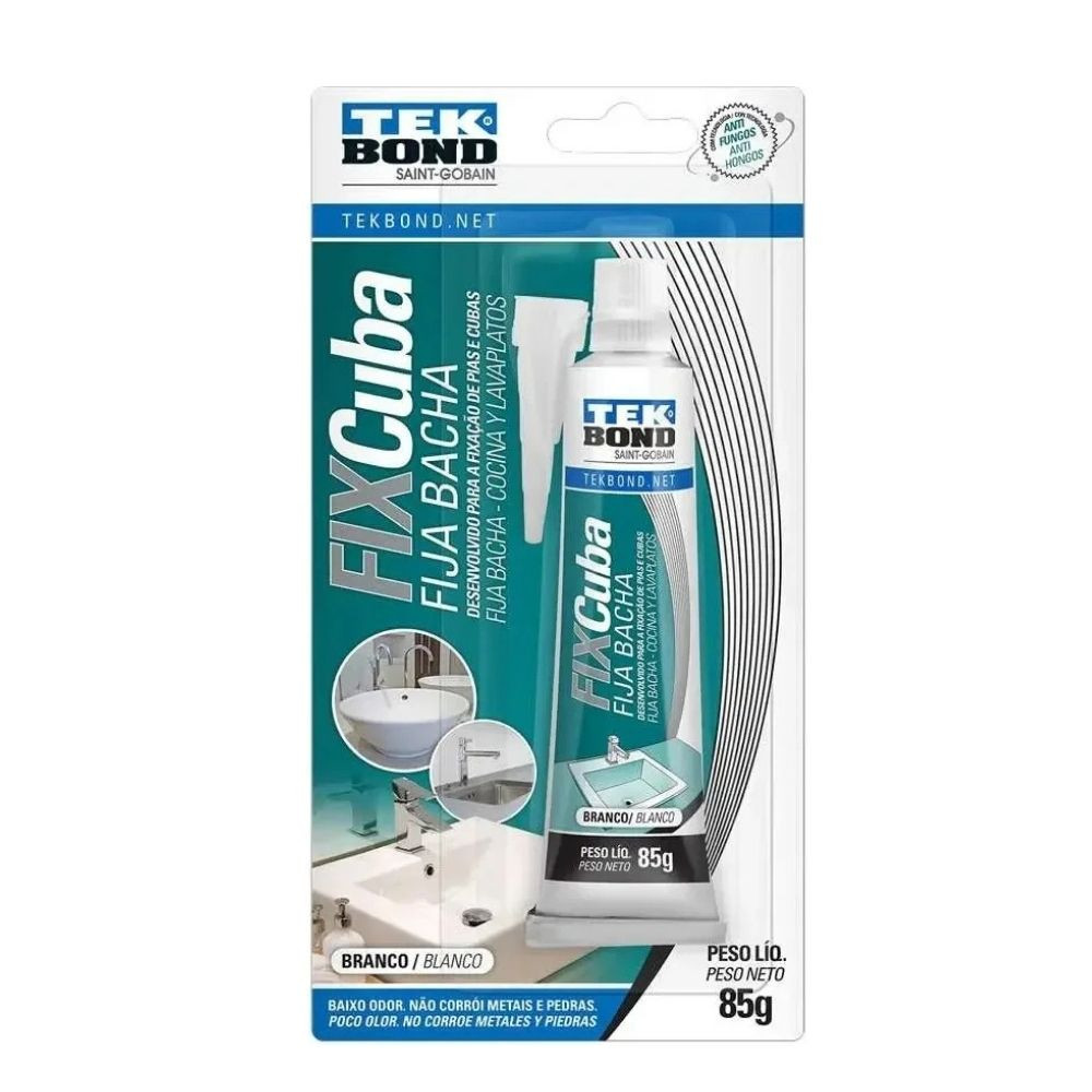 Fixa Cuba Branco Tek Bond 85g em Blister Alta Fixação