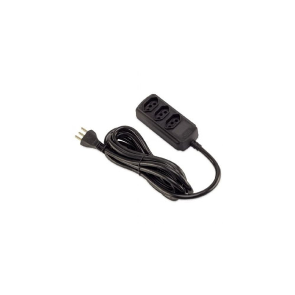 Extensao Tripolar 3x2,5mm 20a 3mt Preto Forcelaine