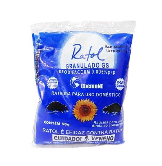 Ratol Granulado Girassol 50g - Chemone