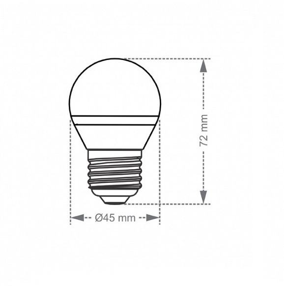 Lâmpada Led Bolinha Tbl 40 Leitosa 4,8w 2700k  - Taschibra