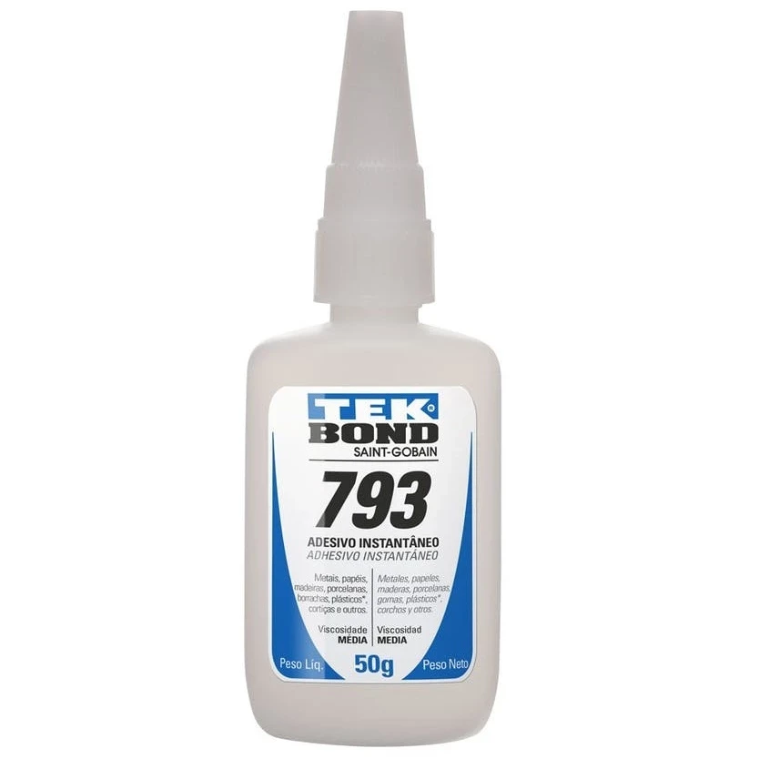 Adesivo Instantâneo 793 50g com Bico Antiemtupimento - Tekbond