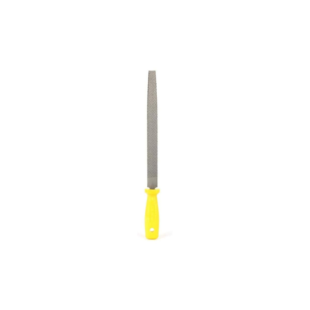 Tramontina 41710310, Grosa Meia Cana 10, Corpo em Aço Especial, Cabo Injetado, Denteado Tipo Bastardo Simples, Amarelo