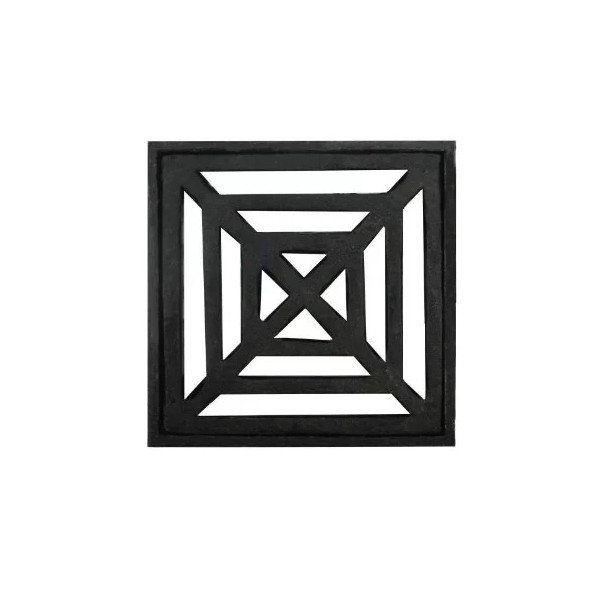Grelha Quadrada com Aro 15x15 - Cia Das Tampas