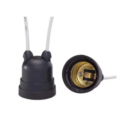 Soquete L E27 com Rabicho Preto - Decorlux