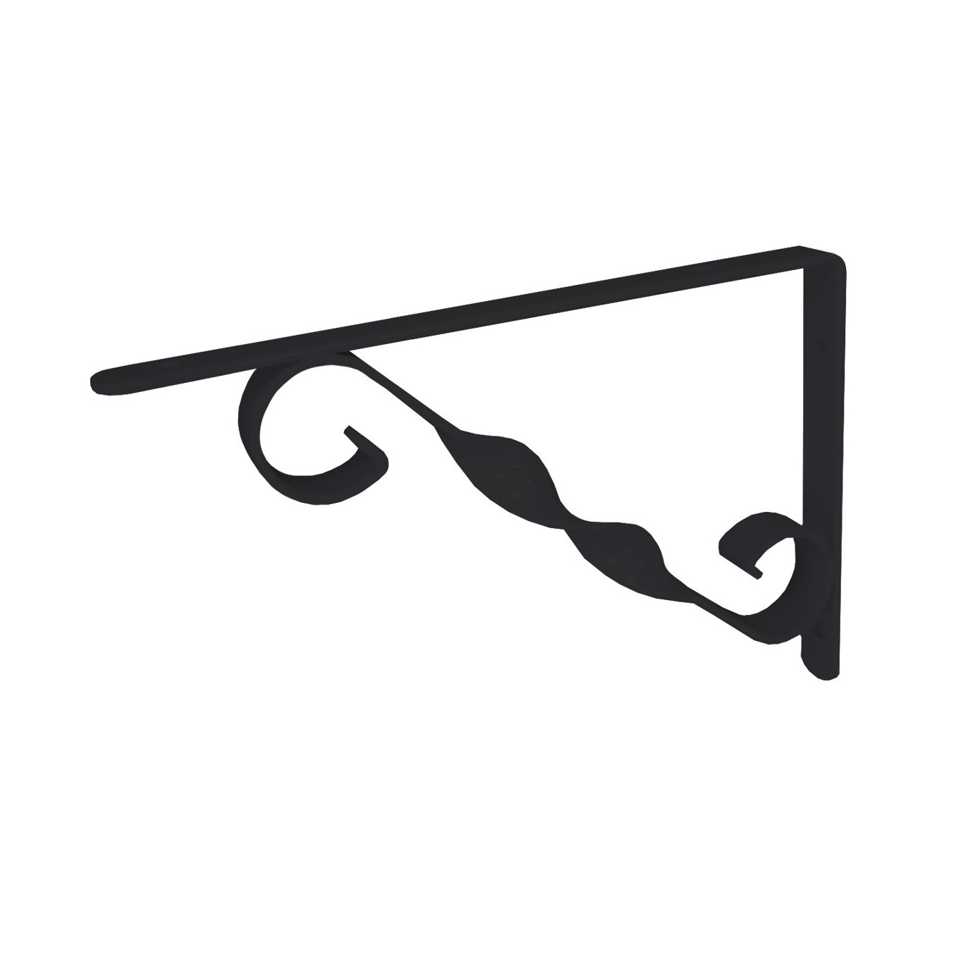 Suporte Prateleira Decorada 25cm Preto - Bemfixa