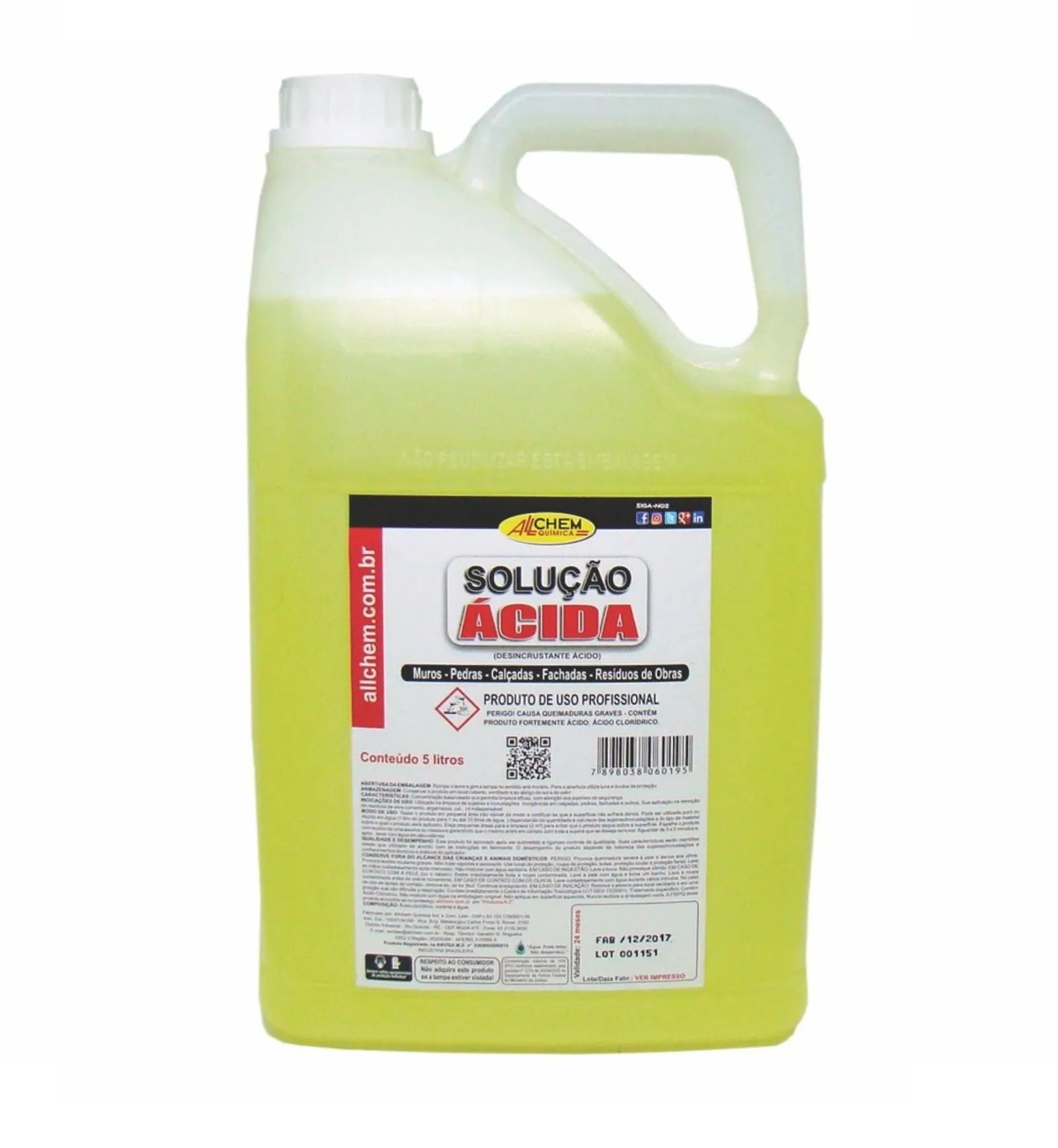 Solução para Limpeza 5 Litros - Allchem