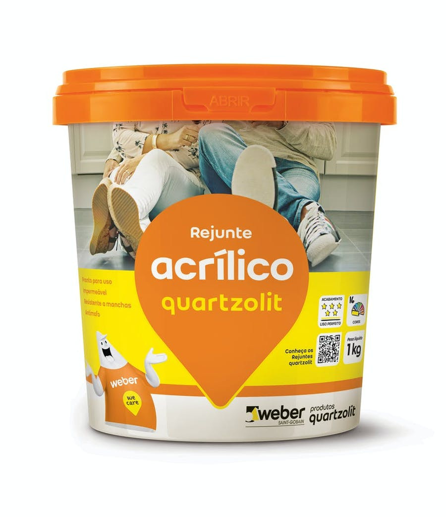 Rejunte Acrílico Cinza ártico 1kg - Quartzolit