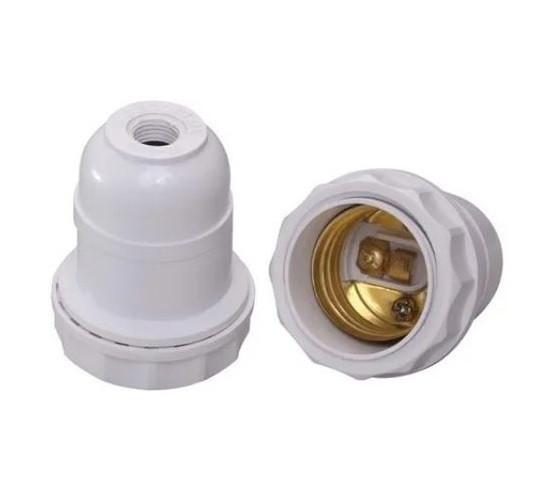 Soquete Monobloco para Abajur Branco - Decorlux