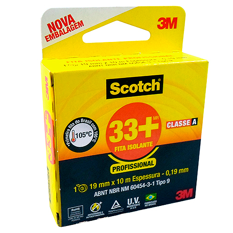 Fita Isolante 3m Scotch 33+ 19mm X 10m - 3m