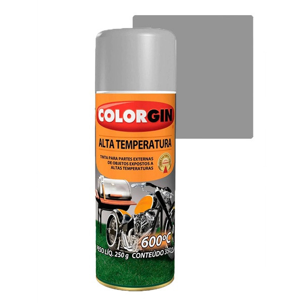 Spray 300ml  Alta Temperatura Alumínio - Colorgin