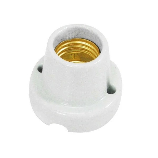 Soquete Porcelana E27 Spot com Abas -  Decorlux