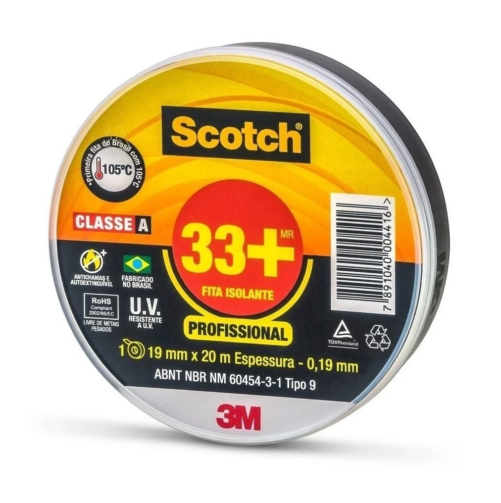 Fita Isolante Scotch 33+ 19mmx20m - 3m