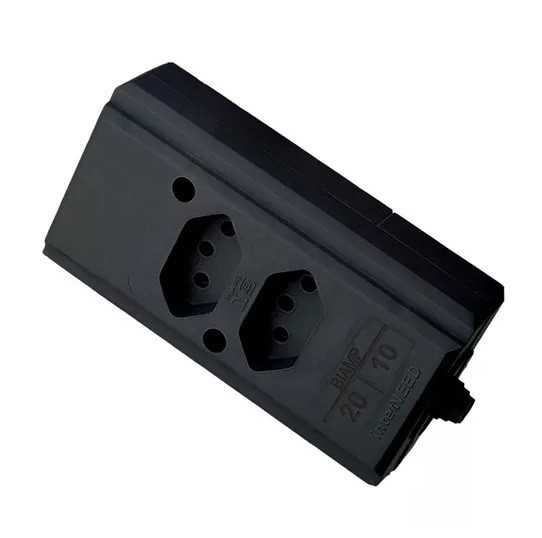 Tomada Barra Dupla 2p+t Preto 20a - Interneed