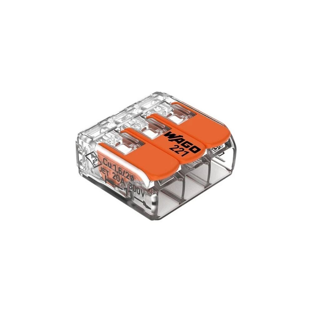 Conector de Emenda Lateral 3 Linha 4mm 413 Wago
