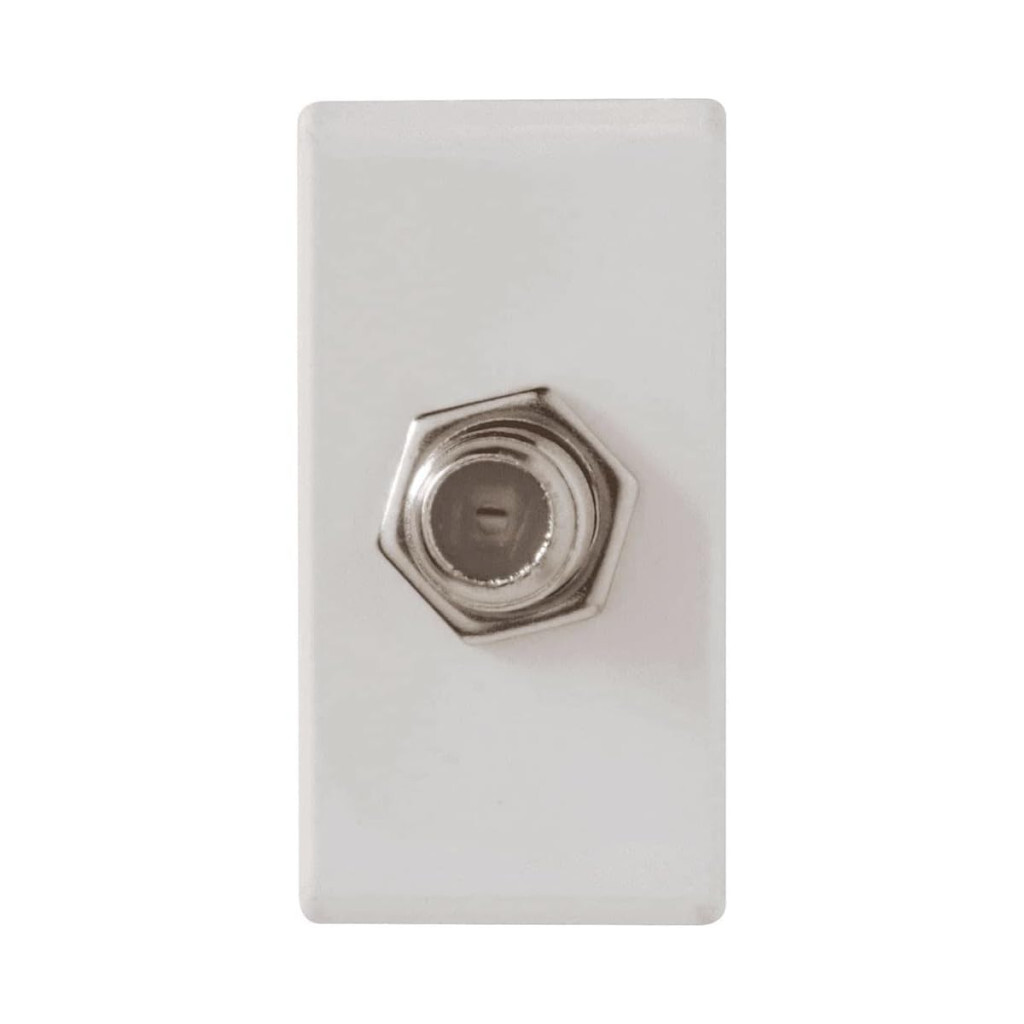 Tomada Tv Sat Coaxial Direta Branco