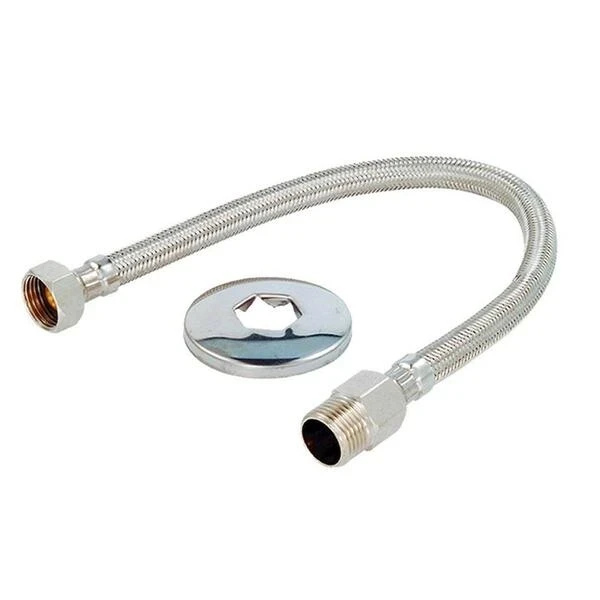 Engate Flexível Inox 1/2" Mf - 40cm - Omega