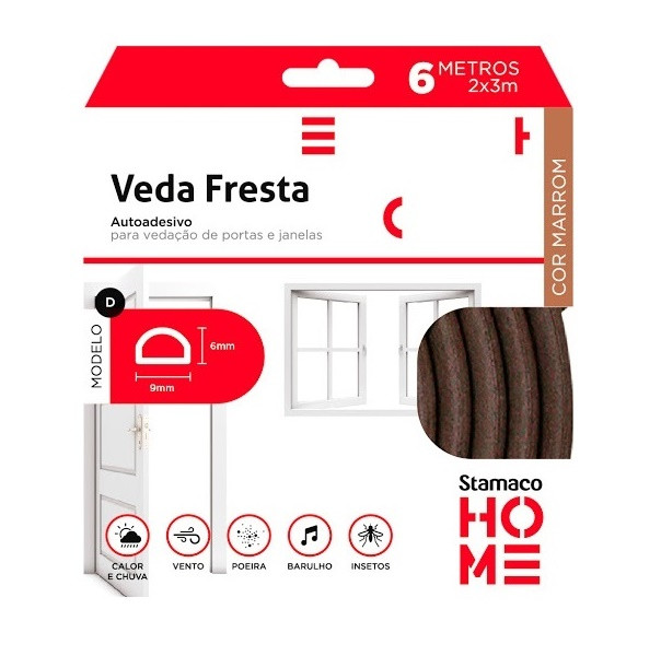Veda Fresta Marrom 6 Metros Modelo D - Stamaco