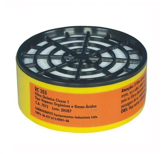 Filtro Rc203 para Respirador Cg306 -  Carbografite