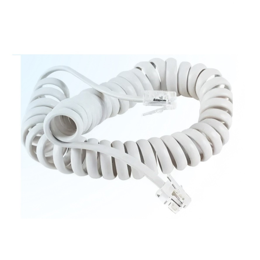 Extensão de Telefone Espiral 2m Branco - Interneed