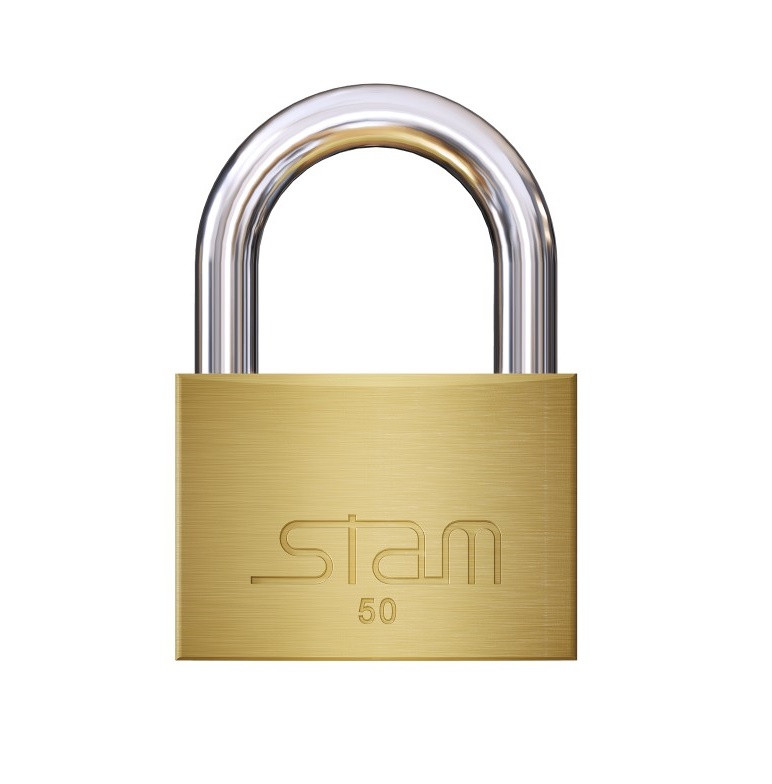 Cadeado 50mm Zamac Latonado - Stam