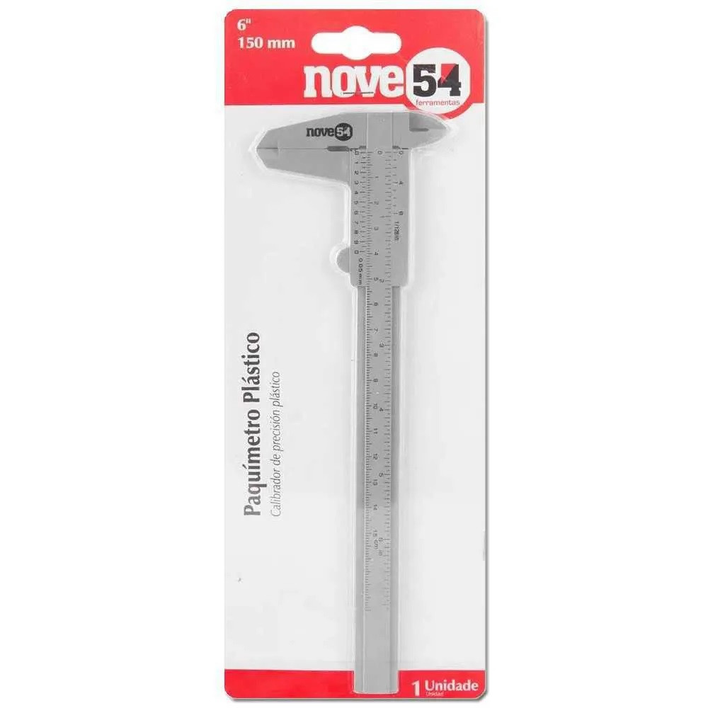 Paquímetro Plástico 150mm/6'' 954 - Nove54