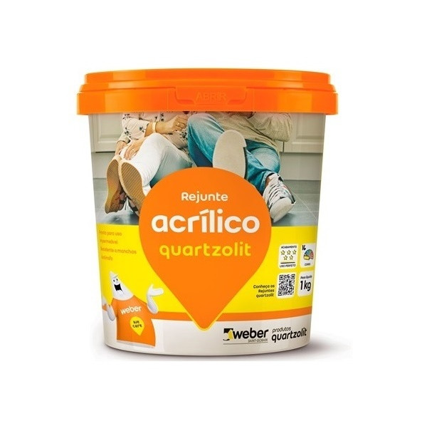 Rejunte Acrílico Cinza Platina 1kg - Quartzolit