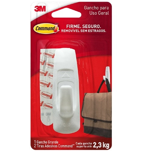 Gancho Adesivo Plástico Command  Grande - 3m