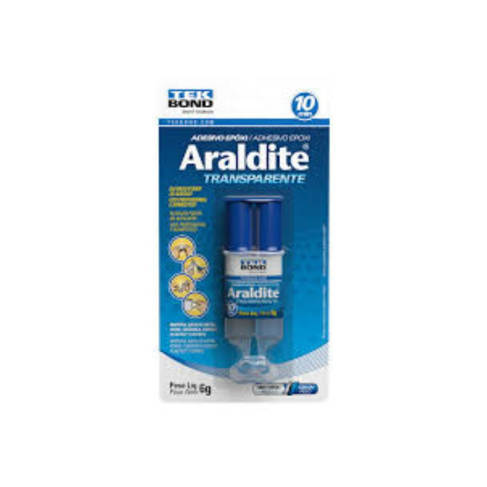 Adesivo Epoxi Araldite Transparente 6g Blister Tek Bond