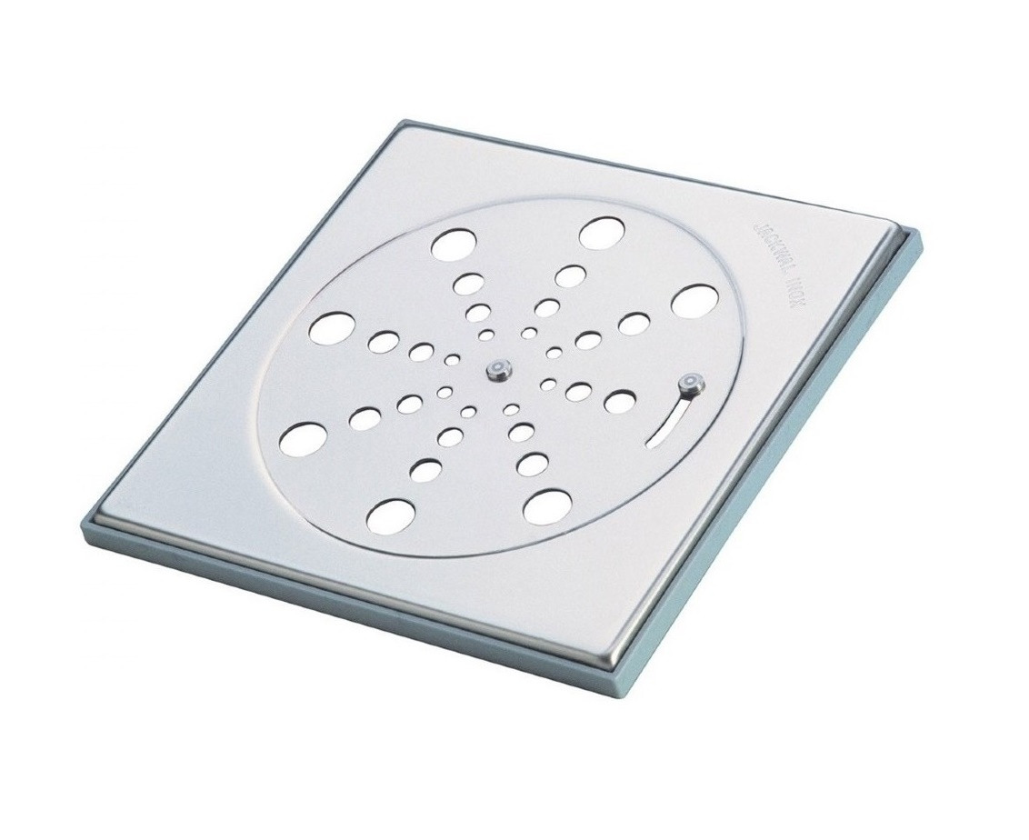Grelha Quadrada 10x10 Aço Inox com Fecho com Moldura - Jackwal
