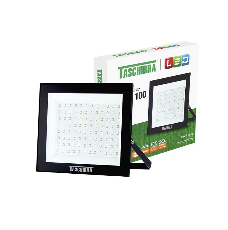 Refletor Tr Led 100w 6500k Preto-der - Taschibra