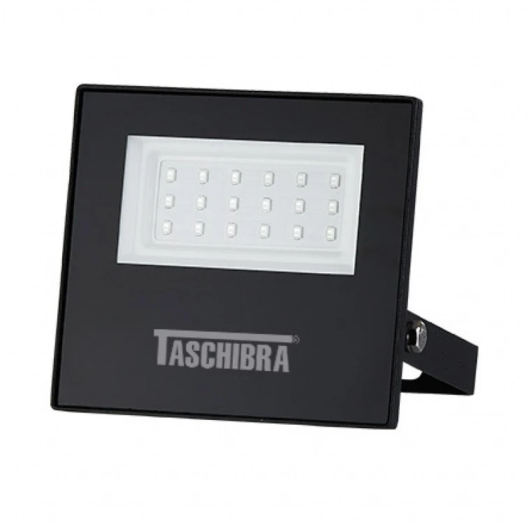 Refletor Tr Led Slim 20w Preto Luz Verde - Taschibra