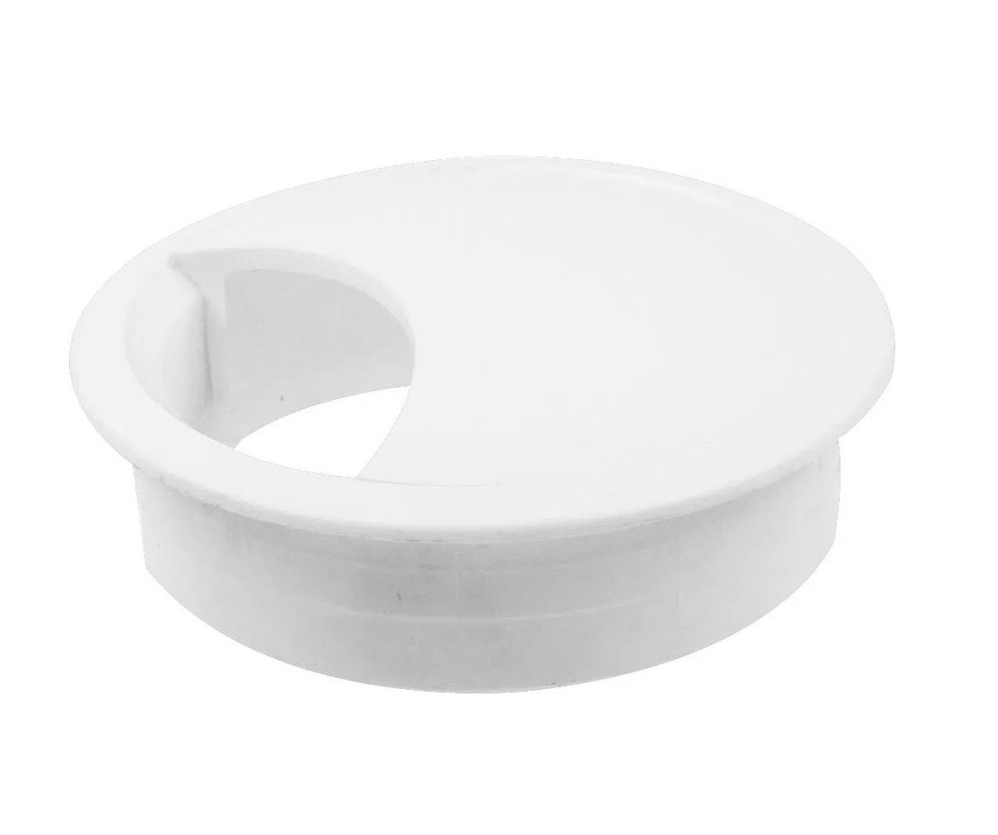 Passa Fio para Mesa 59mm Branco - Bemfixa