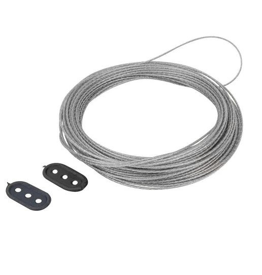 Corda Varal Aço Revestido Pvc 15 Metros  - Delwal