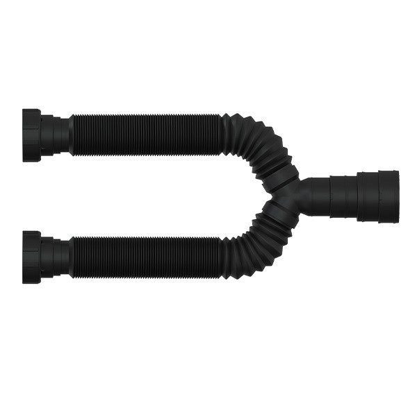 Sifão Tubo Extensivo Duplo 0,70mt Universal Preto - Blukit
