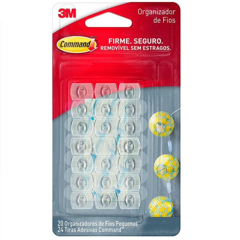 Mini Suporte para Fios, 24 Peças - 3m