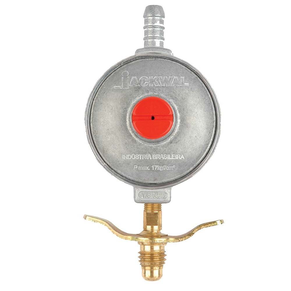 Regulador com Registro para Gás Glp 5kg/h 2,8kpa Saída 3/8 X 5/8 -jackwal