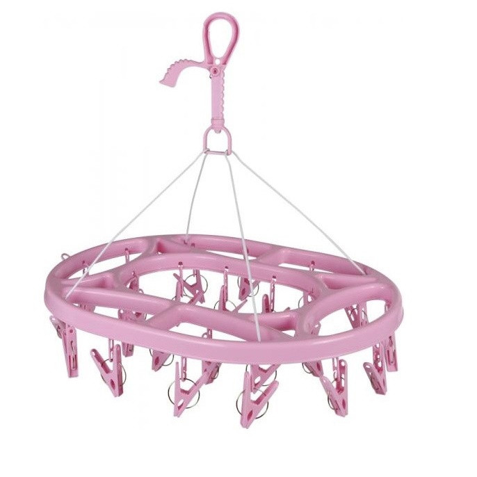 Mini-varal Oval com 24 Prendedores  - Mor