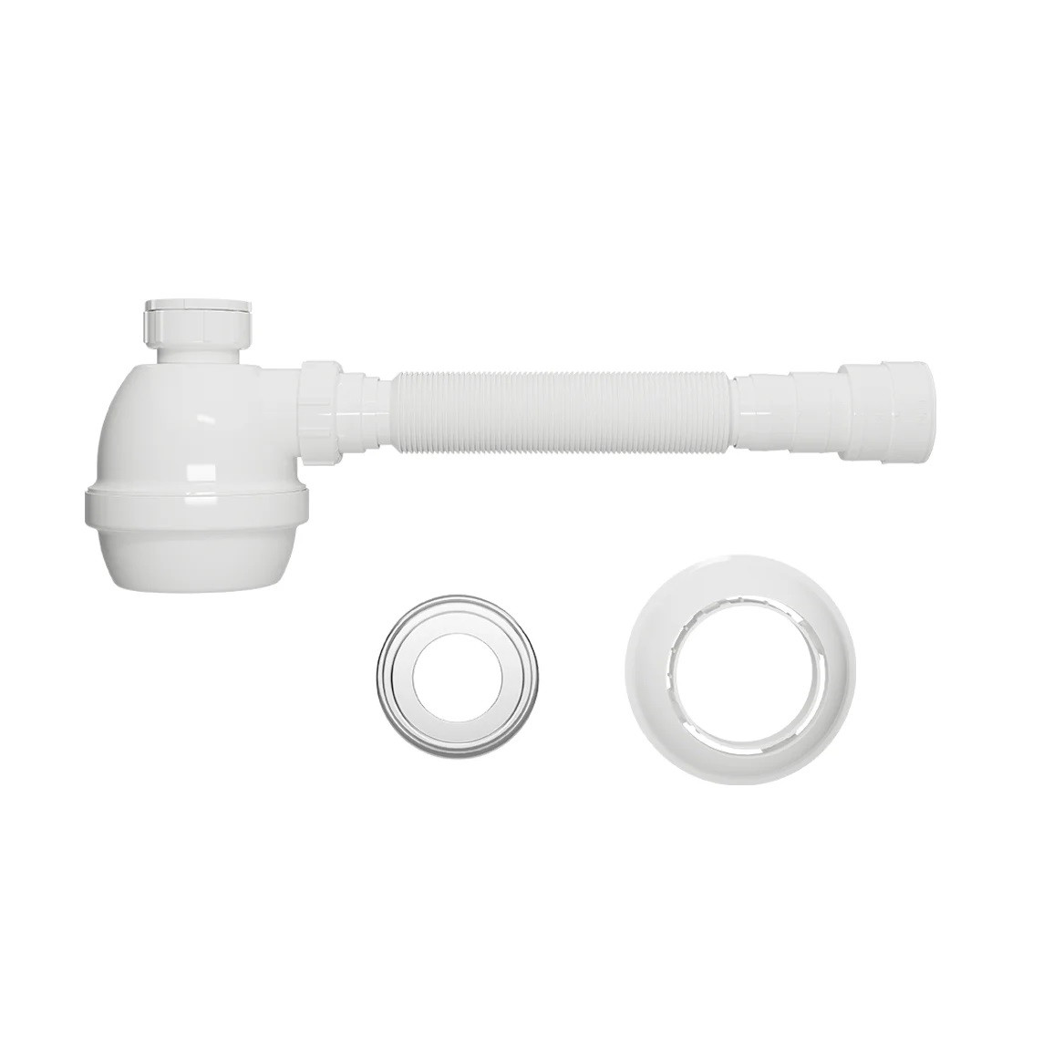 Sifão Copo Universal Branco para Pias e Tanques - Blukit